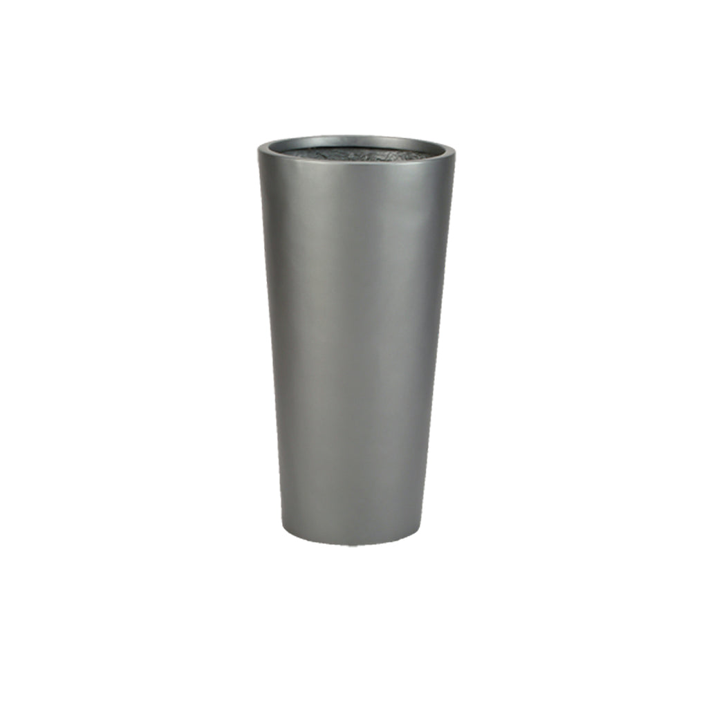 European Tall Cylinders Planter - Metallic