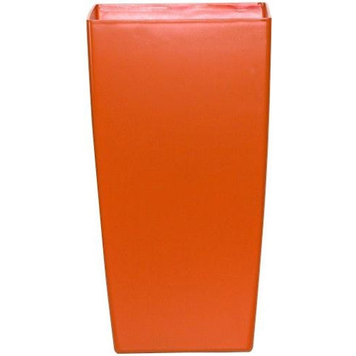 orange plastic planter Phoenix Tall Square - Matte