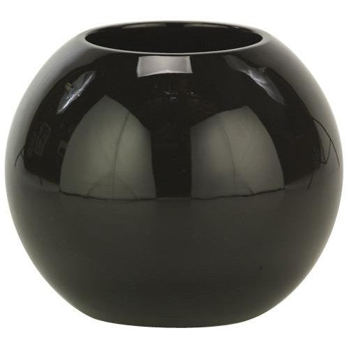black gloss ceramic plant pots Earth Sphere Planters - Gloss
