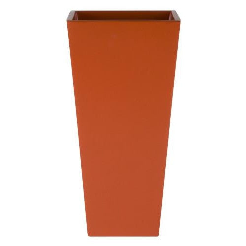 orange outdoor plant pots European Tall Square - Matte