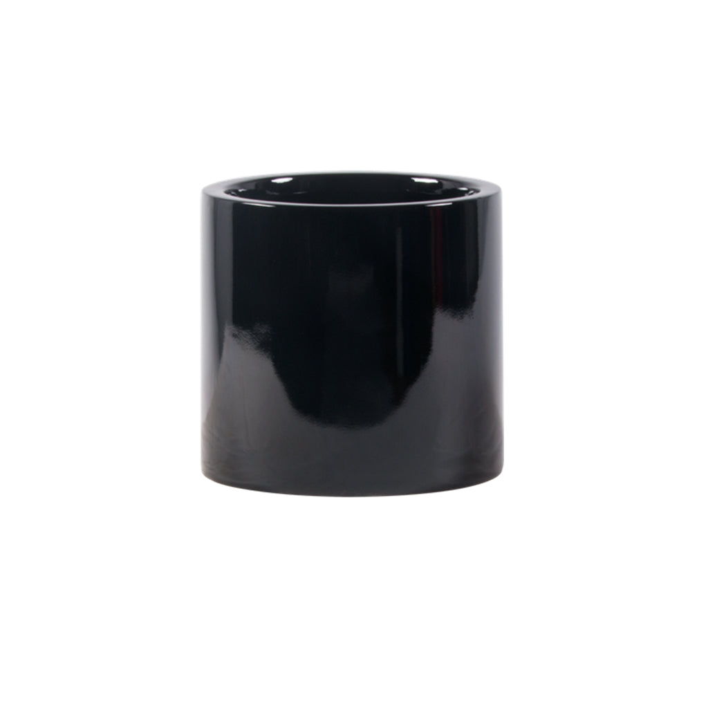 Earth Cylinder Floor Planters - Gloss Black - Botanicus
