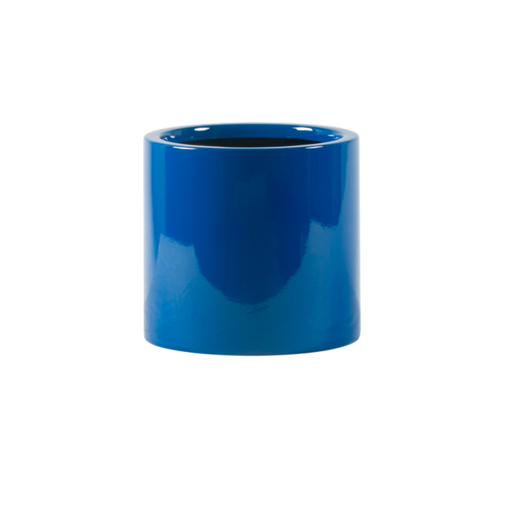 Earth Cylinder Floor Planters - Gloss Cobalt - Botanicus