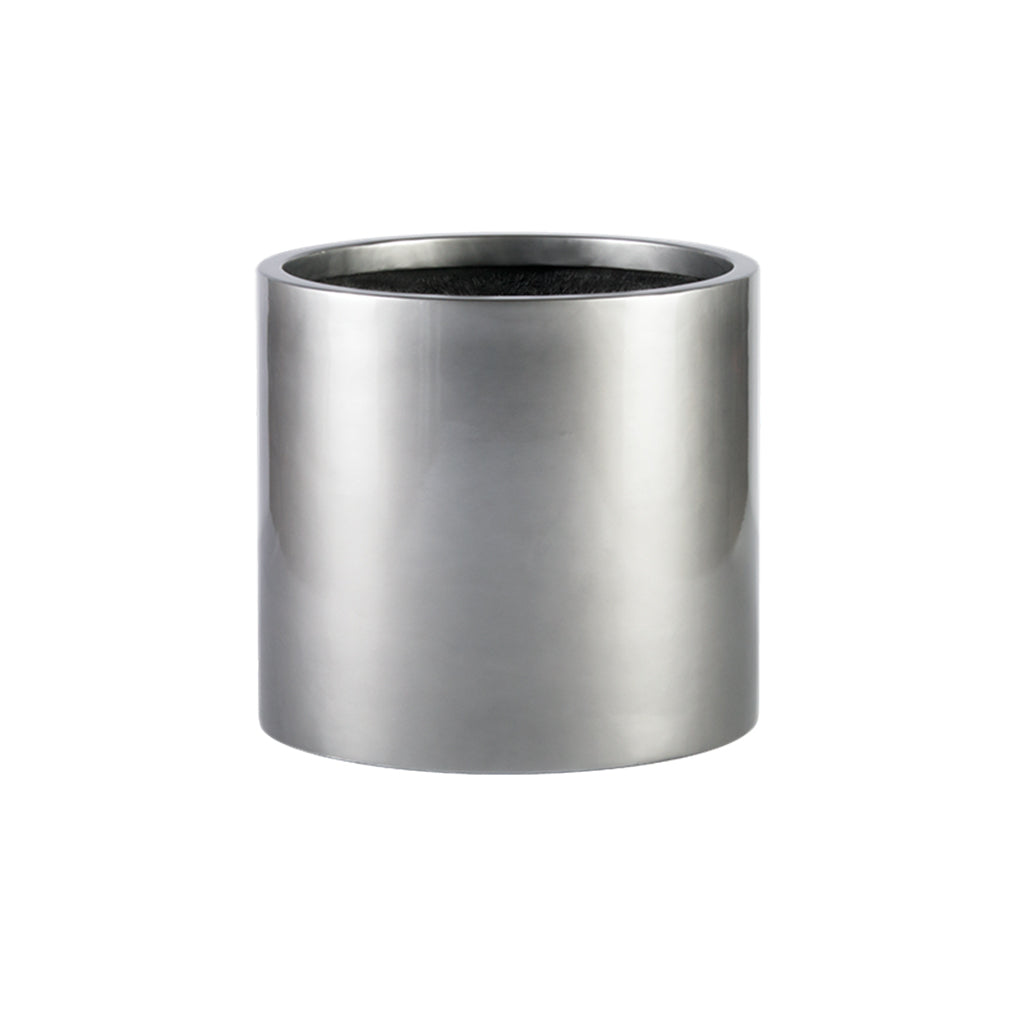 Earth Cylinder planter Silver (34)