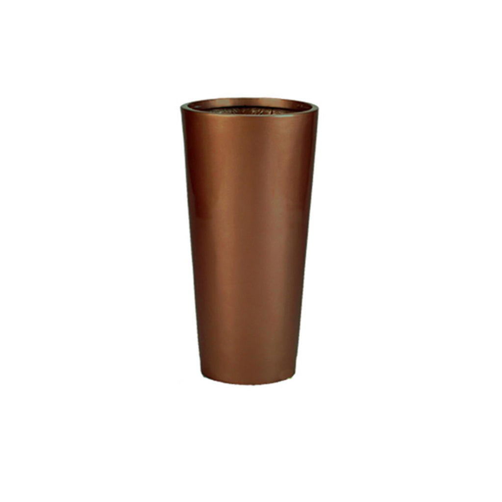 European Tall Cylinders Planter - Metallic