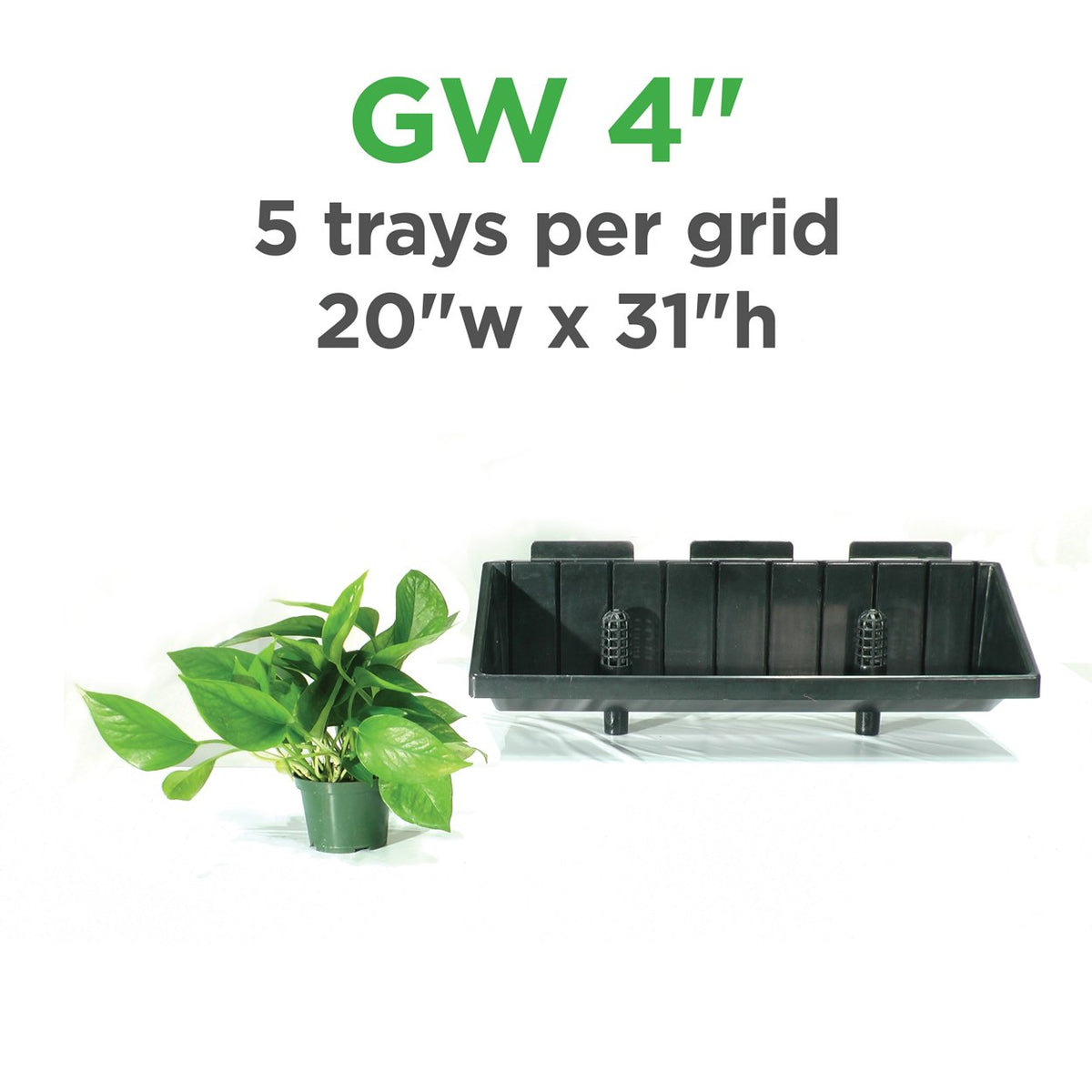 Green Wall Vertical Planter Kit for 4&quot; Grow Pots