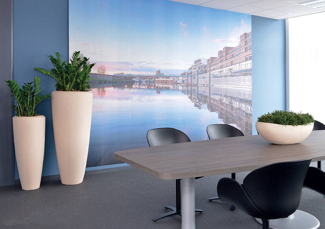 Light Stone Tall Vase Planter