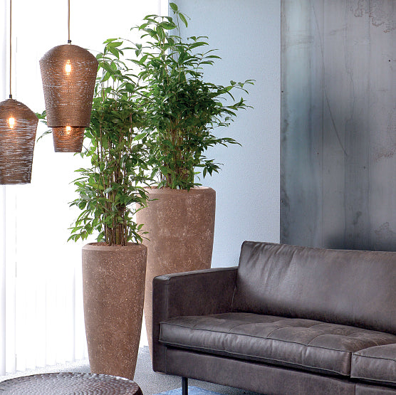 Light Stone Tall Vase Planter