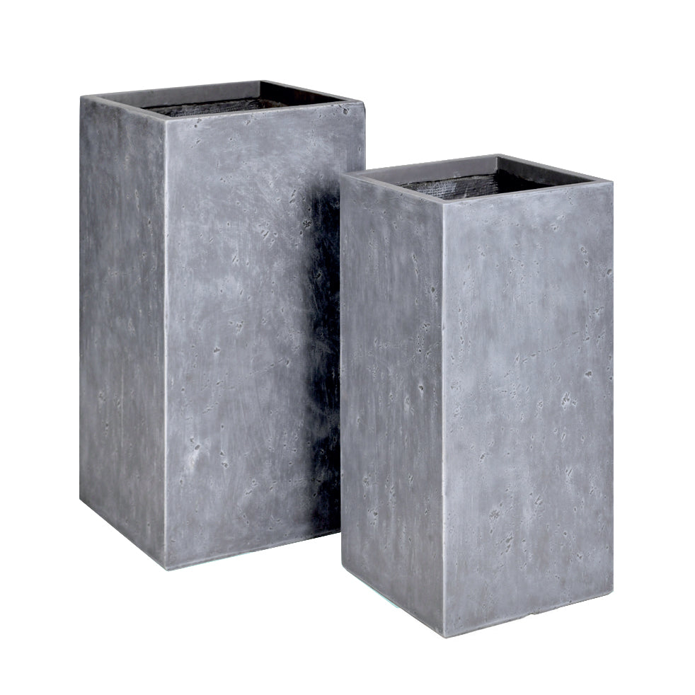 Strong Clay Pottery Planter Tall Squares