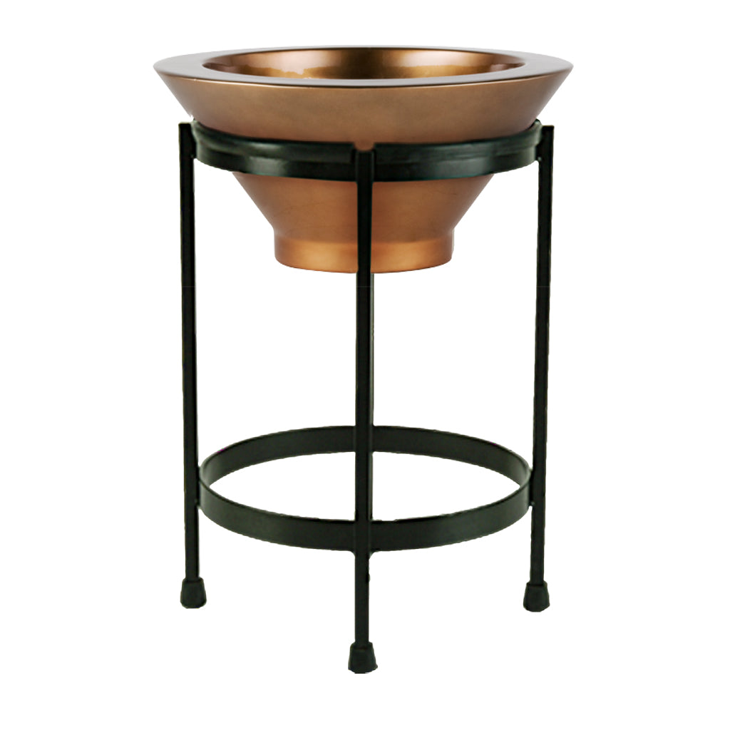 Tier 2 Bowl burnished bronze with stand